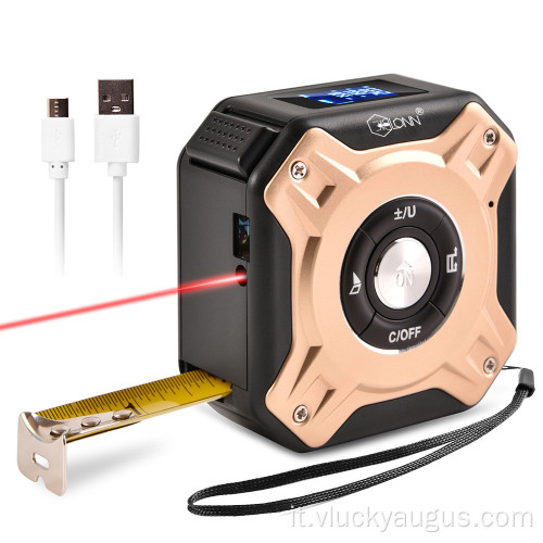 Strumento di misurazione laser al misuratore laser tascabile USB